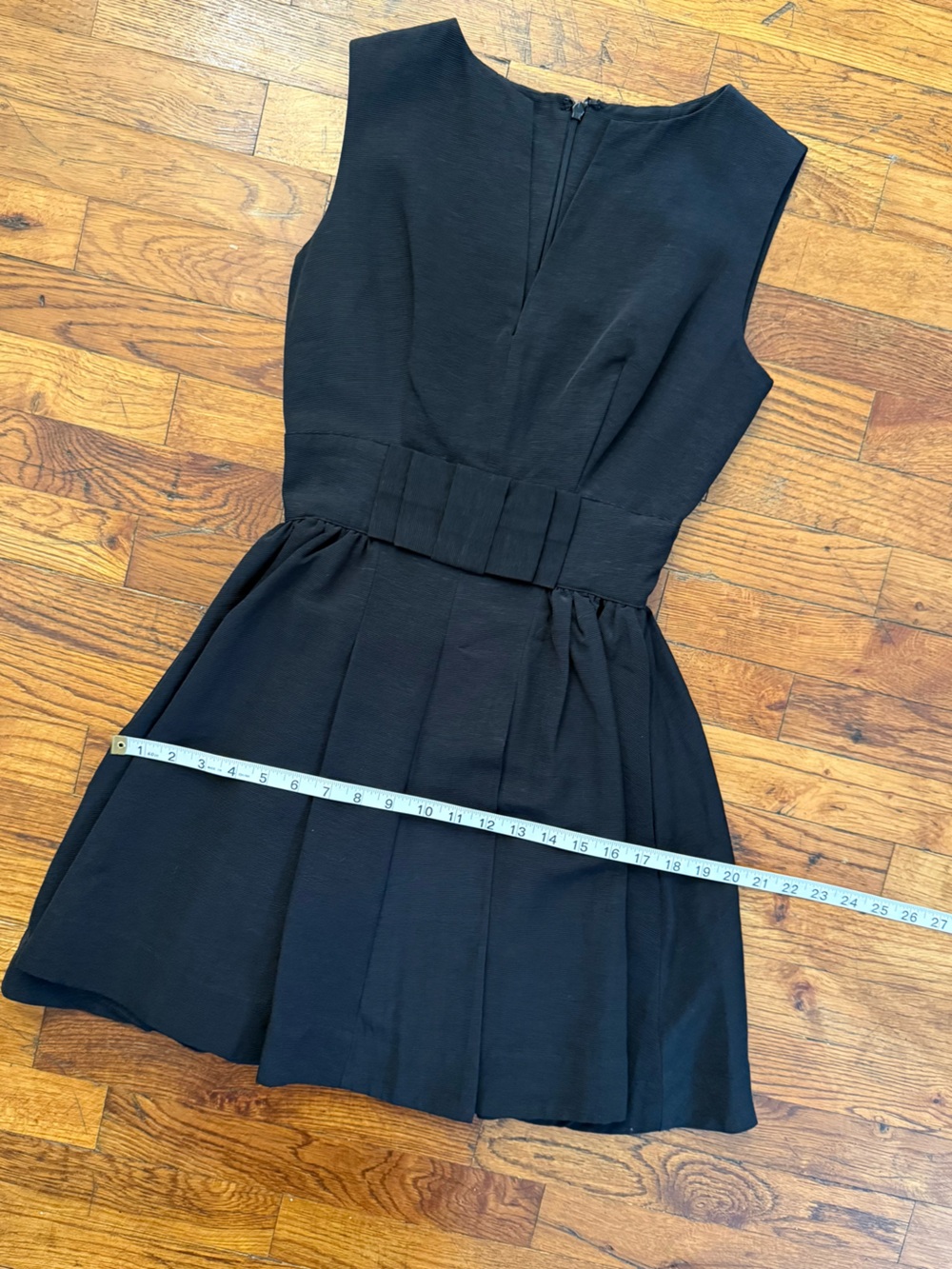 Candice Quinn Bitsy Belle Black Notched V-Neck A-Line Mini Dress Size 2 NWT - Picture 10 of 16
